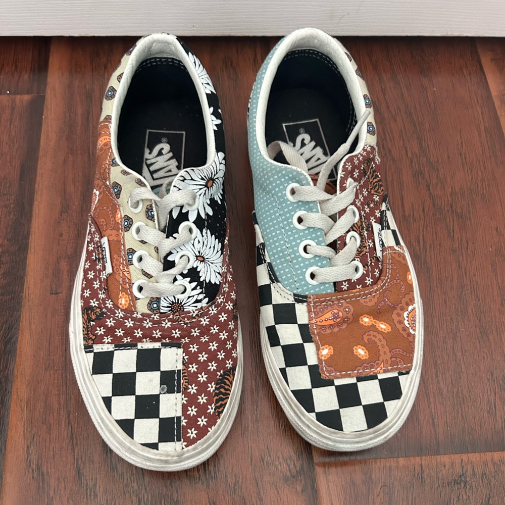 patterned-patched vans
